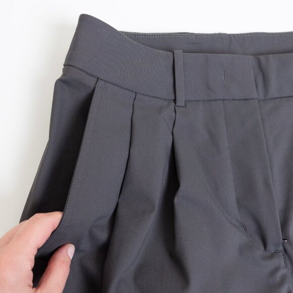 Kit And Ace Navigator Ride Pleated Pants Cropped Oversized Gray - Picture 5 of 15